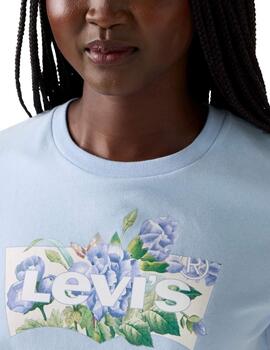 Camiseta Levi's® The Perfect Tee de mujer Blue Carnation