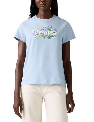 Camiseta Levi's® The Perfect Tee de mujer Blue Carnation
