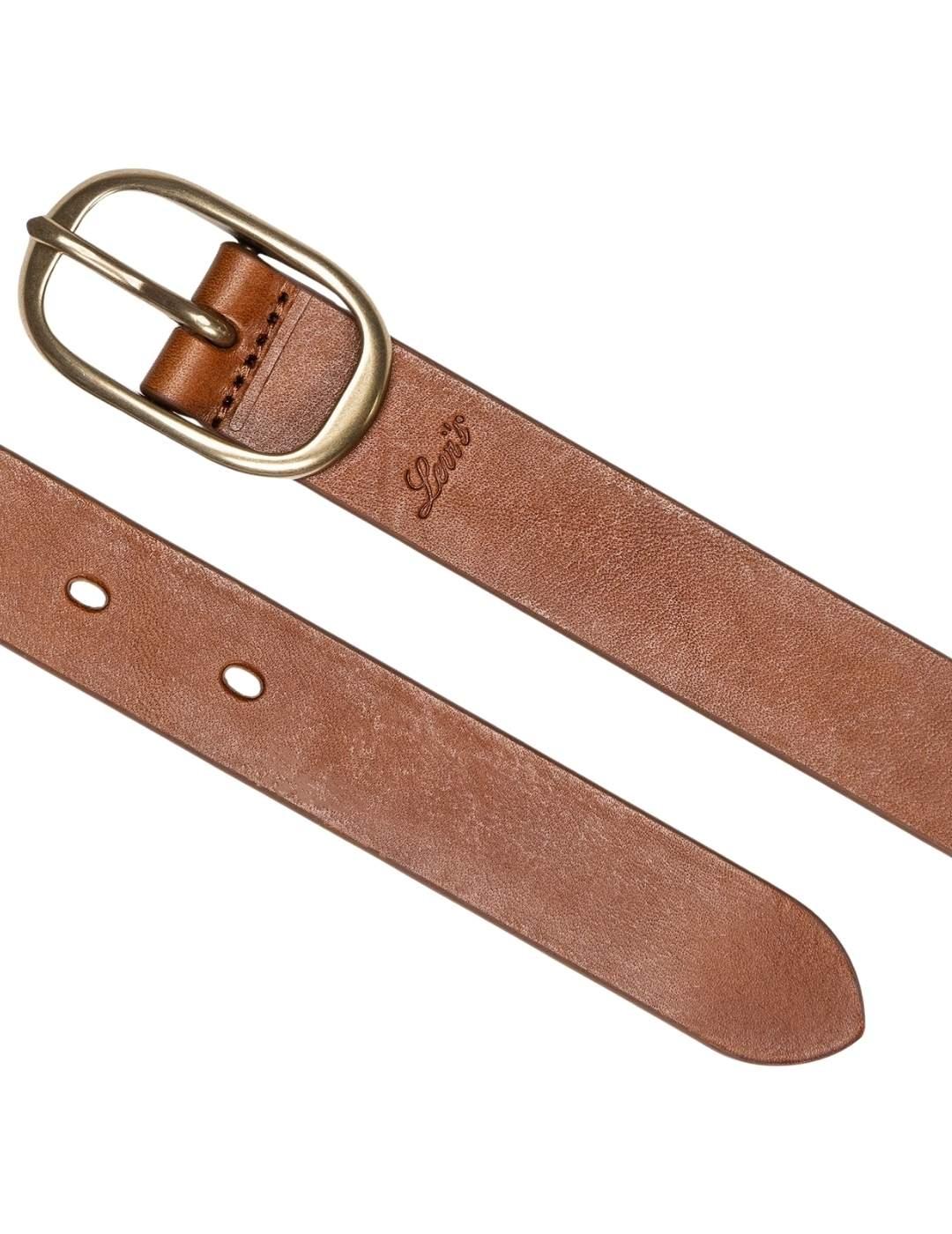 Cinturón Levi's® Charlie de cuero unisex en marrón