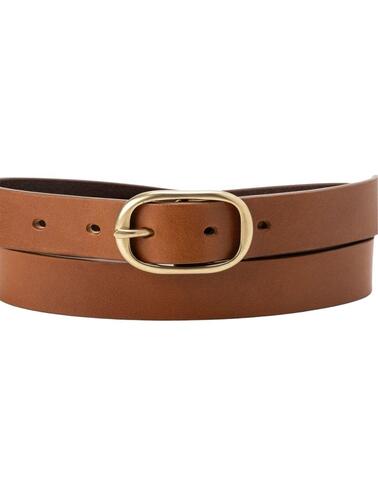 Cinturón Levi's® Charlie de cuero unisex en marrón
