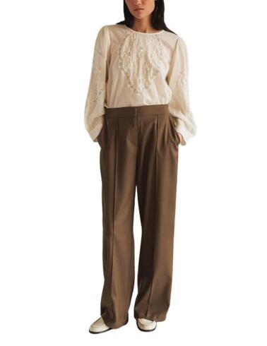 Camisa Indi & Cold con bordado romántico en blanco de mujer