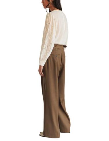 Camisa Indi & Cold con bordado romántico en blanco de mujer