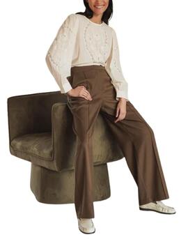 Camisa Indi & Cold con bordado romántico en blanco de mujer