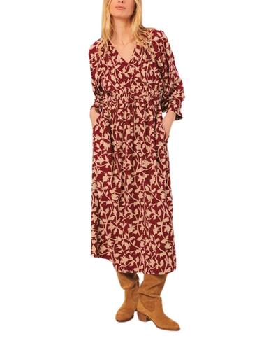 Vestido midi Indi & Cold estampado de viscosa para mujer