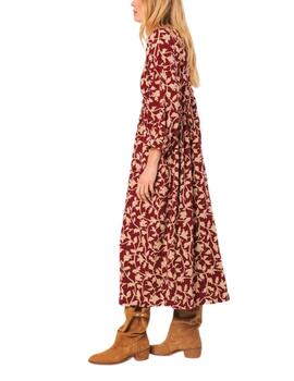 Vestido midi Indi & Cold estampado de viscosa para mujer