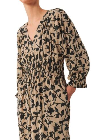 Vestido midi Indi & Cold estampado de viscosa para mujer