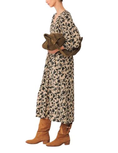Vestido midi Indi & Cold estampado de viscosa para mujer