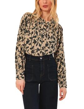 Camisa Indi & Cold blusa cuello mao con estampado floral