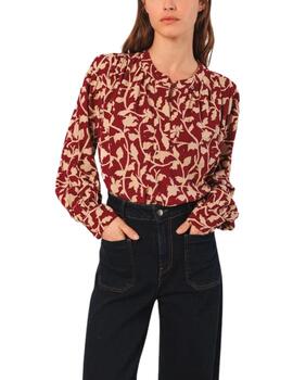 Camisa Indi & Cold blusa cuello mao con estampado floral