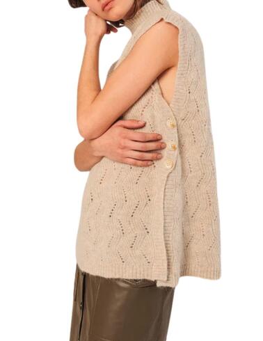 Chaleco Indi & Cold de punto de fantasía para mujer