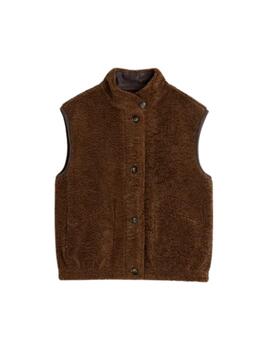 Chaleco Indi & Cold Teddy reversible en marrón de mujer