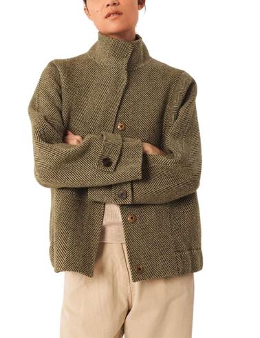 Abrigo Indi & Cold tipo bomber khaki