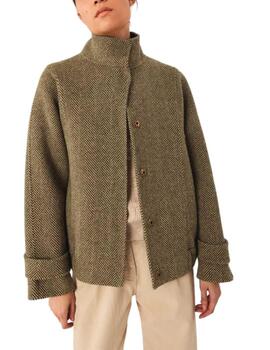 Abrigo Indi & Cold tipo bomber khaki