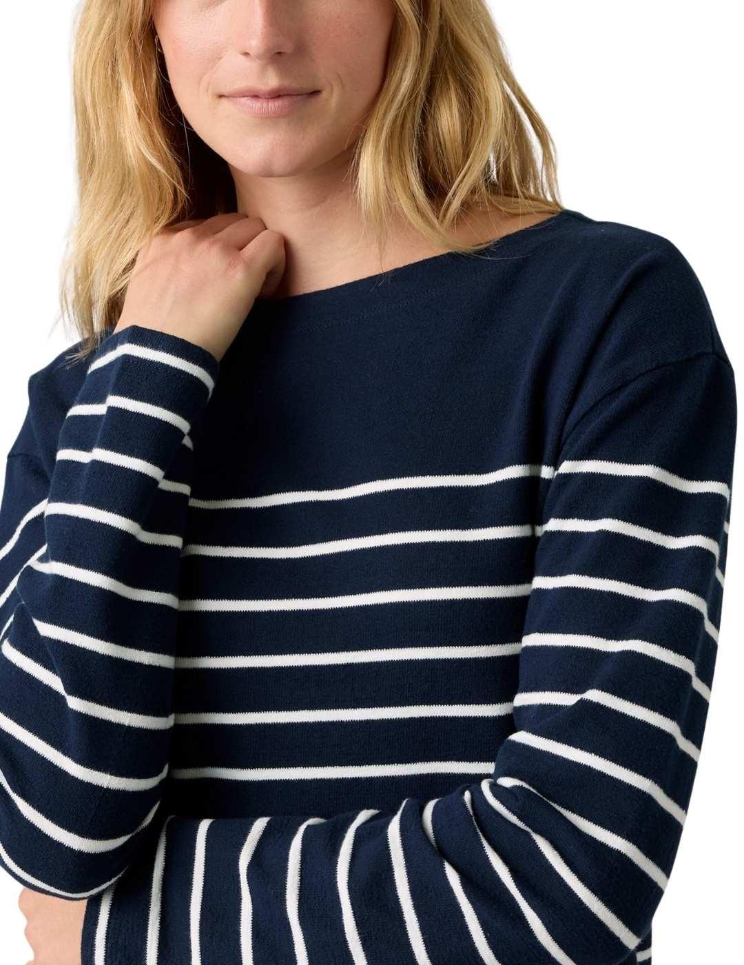 Jersey Levi's® depunto a rayas marino finito mujer