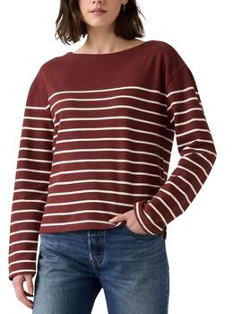 Jersey Levi's® de punto para mujer a rayas en color granate