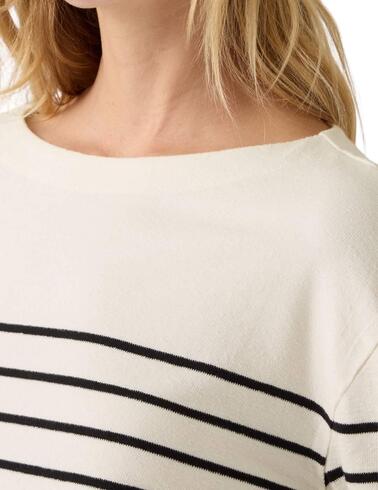 Jersey Levi's® de punto para mujer a rayas en color blanco