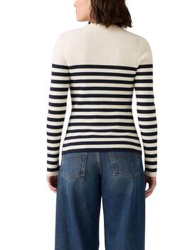 Jersey Levi's® de punto para mujer a rayas en color blanco