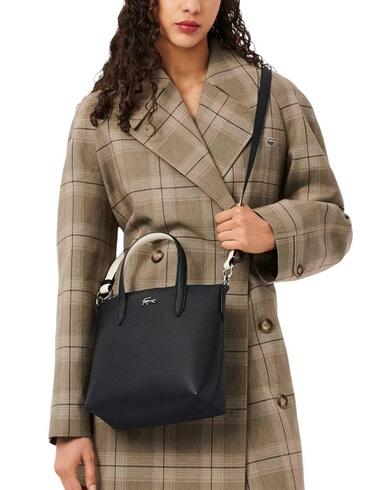 Bolso Lacoste mini tote Anna en negro para mujer
