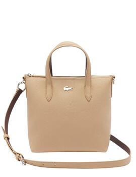 Bolso Lacoste mini tote Anna en beige para mujer