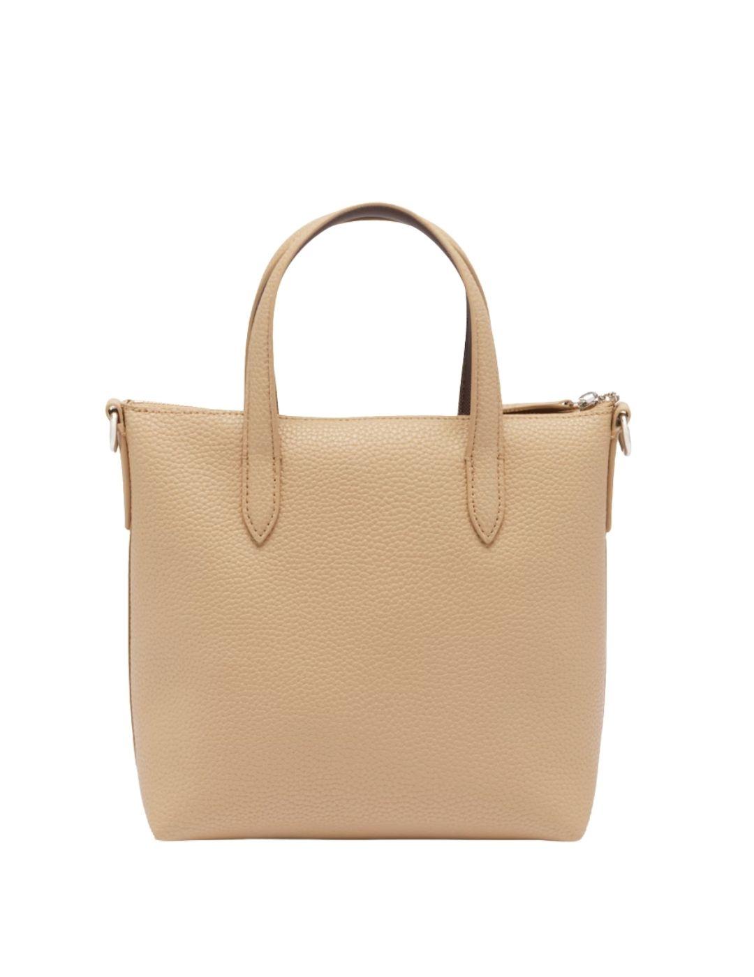 Bolso Lacoste mini tote Anna en beige para mujer
