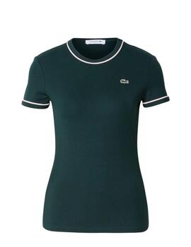 Lacoste camiseta m/c cuello redondo verde mujer