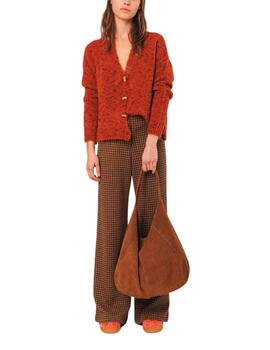 Bolso Tote Indi & Cold de serraje en marrón para mujer
