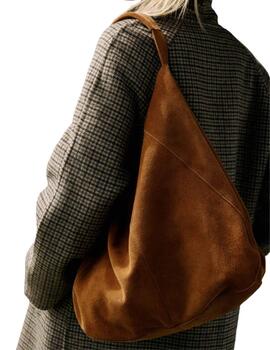 Bolso Tote Indi & Cold de serraje en marrón para mujer