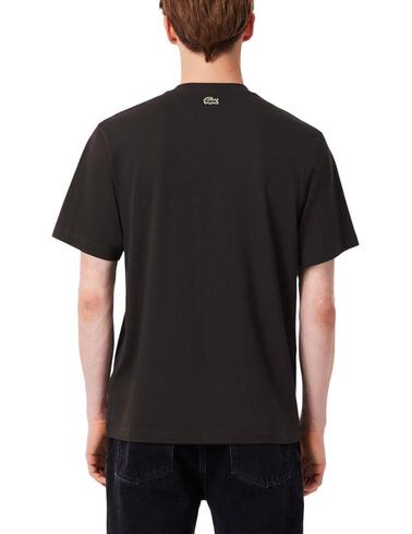 Camiseta Lacoste de manga corta de algodón estampada de homb