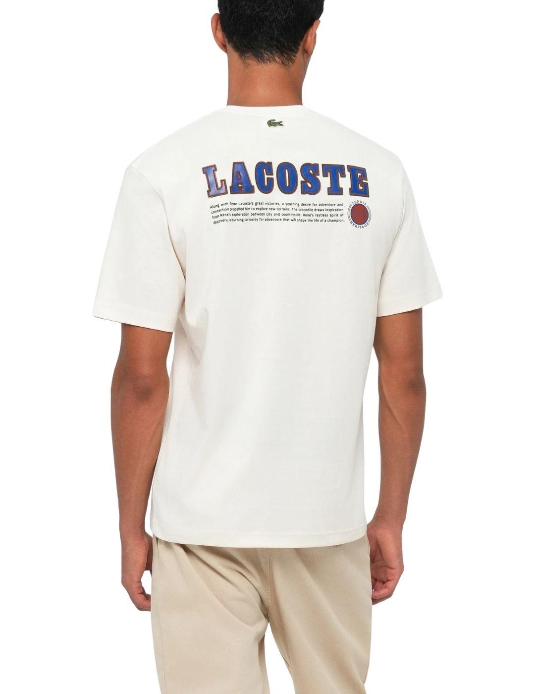 Camiseta Lacoste de algodón de manga corta con gráfico