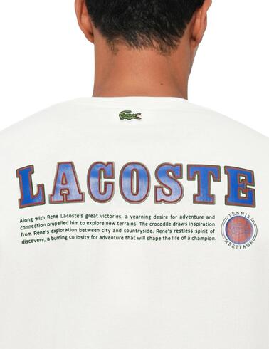 Camiseta Lacoste de algodón de manga corta con gráfico