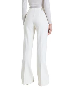 Pantalón Ragno crudo acampanado elástico de mujer