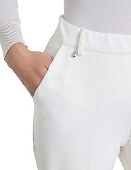 Pantalón Ragno crudo acampanado elástico de mujer