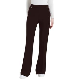 Pantalón Ragno crudo acampanado elástico de mujer