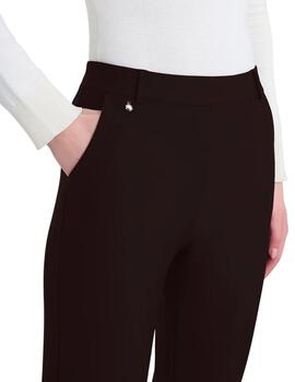 Pantalón Ragno crudo acampanado elástico de mujer