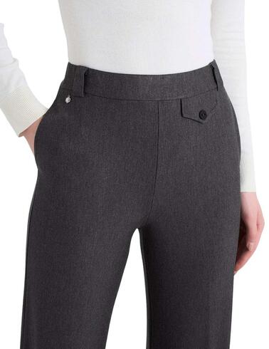 Pantalón Ragno ancho con bolsillos en gris de mujer