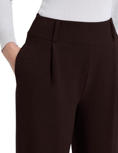 Pantalón Ragno de terciopelo con pinzas en marrónde mujer