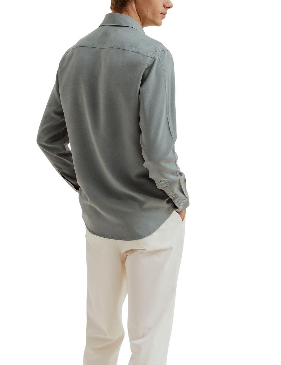 Camisa Lion of Porches slim fit de manga larga de hombre