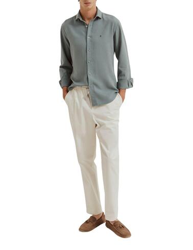 Camisa Lion of Porches slim fit de manga larga de hombre
