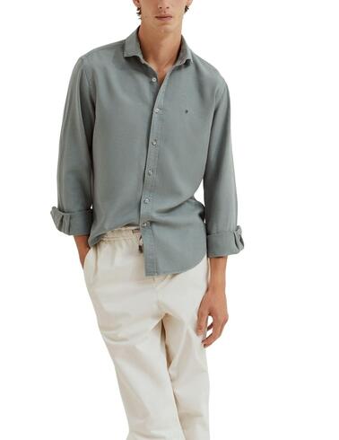Camisa Lion of Porches slim fit de manga larga de hombre