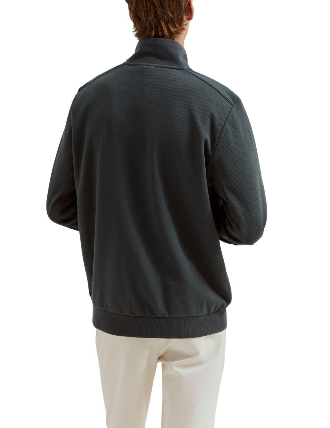 Sudadera Lion of Porches con cremallera verde de hombre