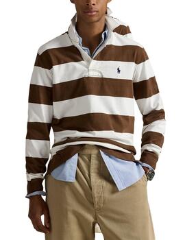Polo de Polo Ralph Lauren tipo rugby de rayas en algodón