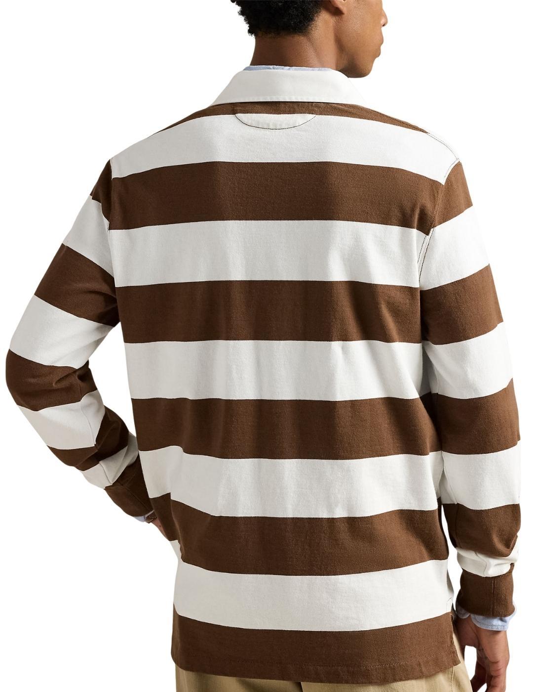 Polo de Polo Ralph Lauren tipo rugby de rayas en algodón