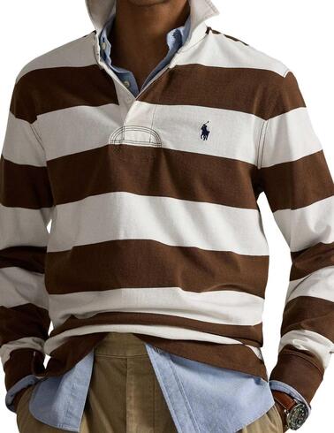 Polo de Polo Ralph Lauren tipo rugby de rayas en algodón
