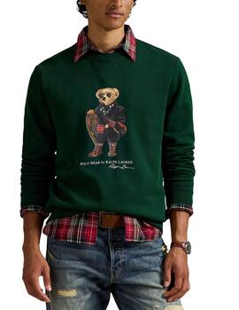 Sudadera Polo Ralph Lauren con Oso Bear en verde de hombre