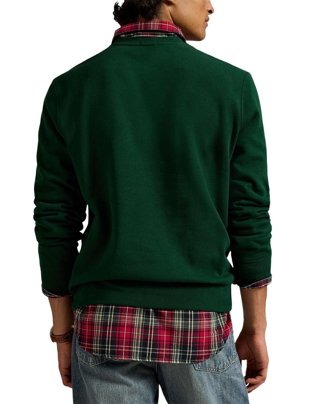 Sudadera Polo Ralph Lauren con Oso Bear en verde de hombre