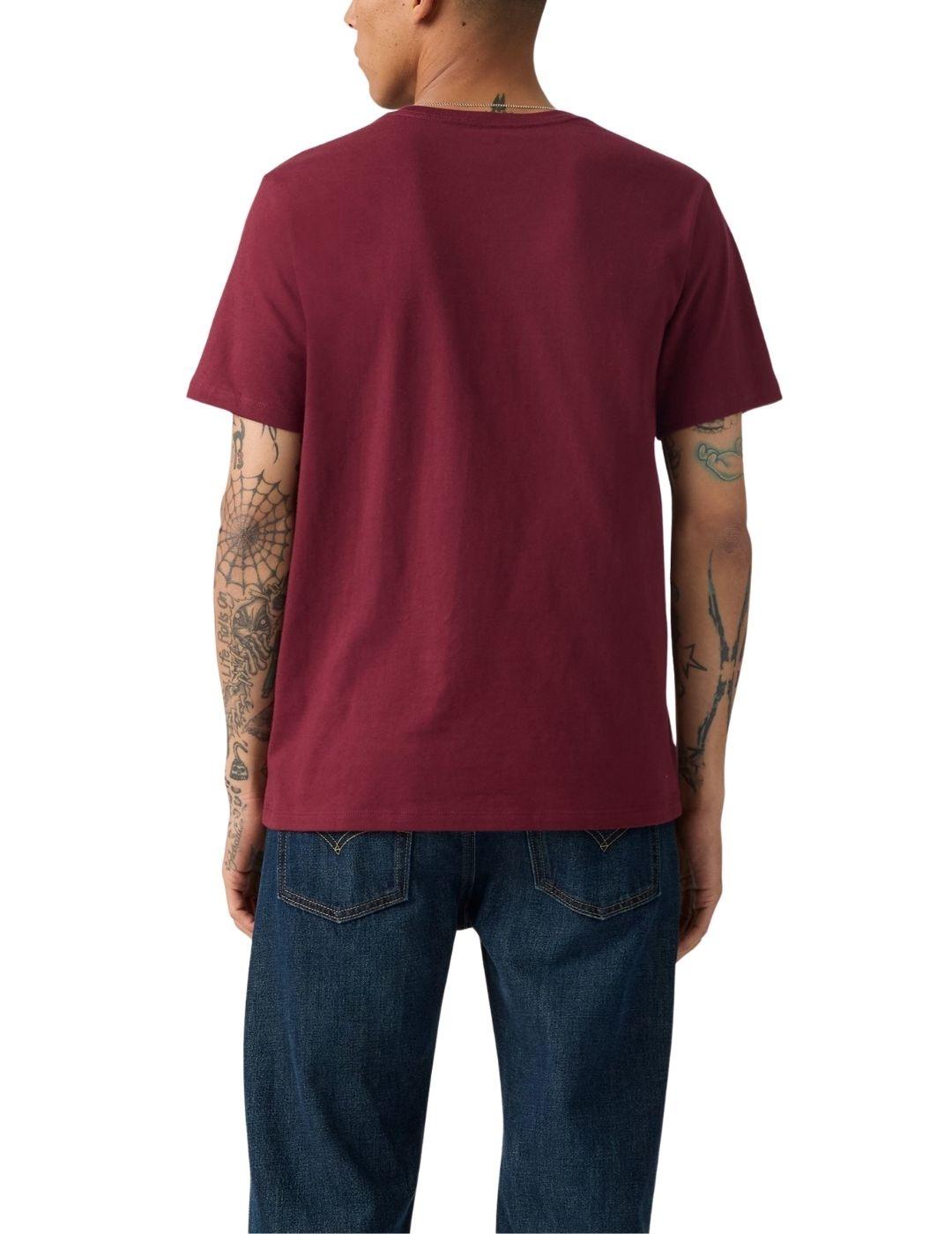 Camiseta Levi's® Short Sleeve Housemarket Tee granate hombre
