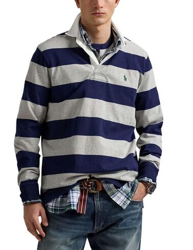 Polo de Polo Ralph Lauren tipo rugby de rayas en algodón