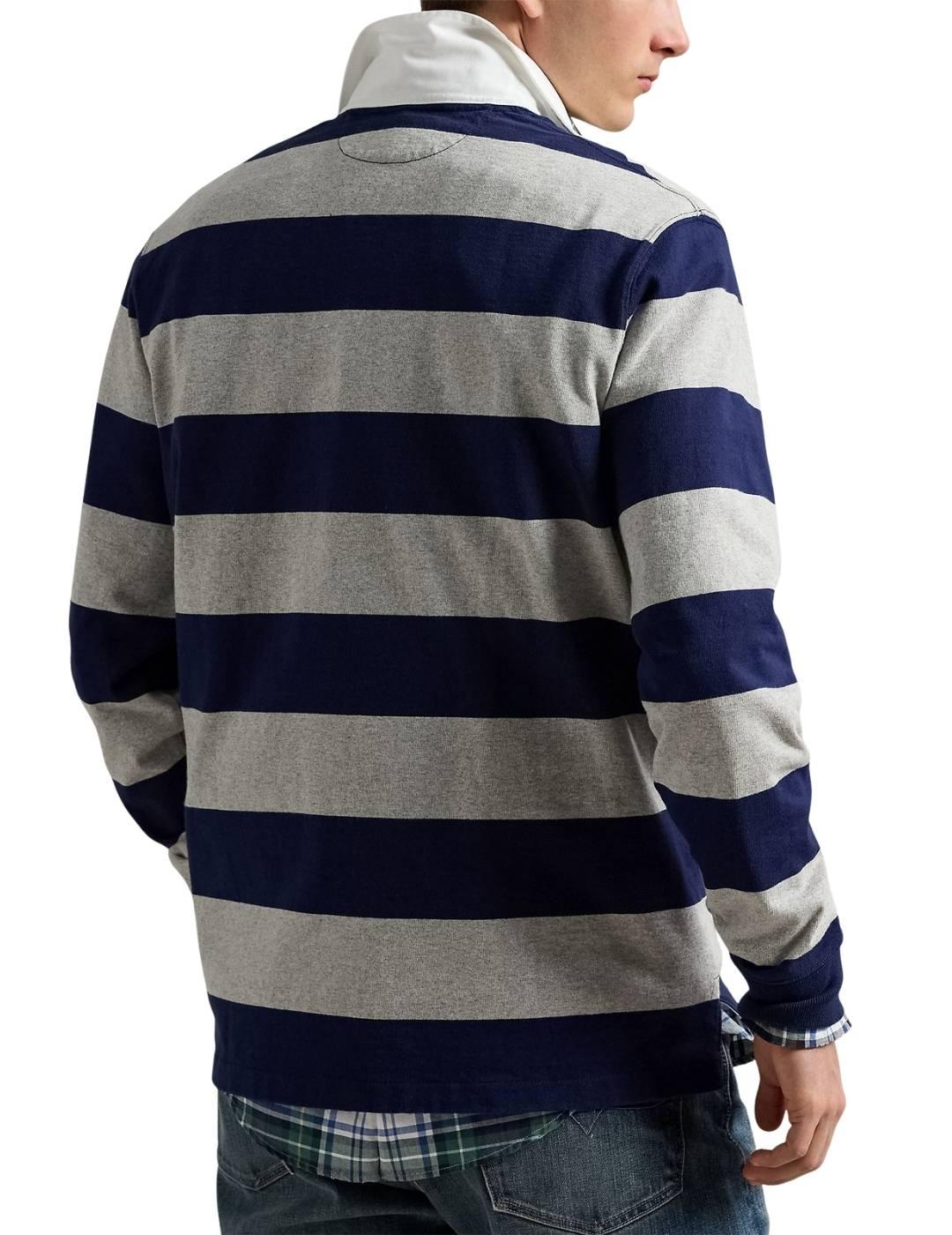 Polo de Polo Ralph Lauren tipo rugby de rayas en algodón