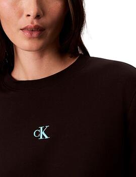 Camiseta Calvin Klein de manga larga negra de mujer
