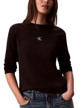 Camiseta Calvin Klein de manga larga negra de mujer